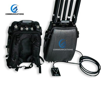 Receptor de señales de defensa de drones de mochila portátil Sistema de bloqueo de drones para protección